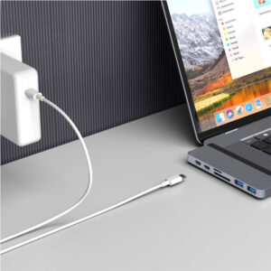 Cổng chuyển Hyperdrive Duo 7-in-2 4K60Hz with cable USB-C Hub (HD28C) - Ảnh 5