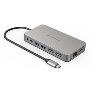 Cổng chuyển Hyperdrive Dual 4k HDMI 10-IN-1 (2 Màn hình) USB-C Hub for Macbook M1/M2 – HDM1H