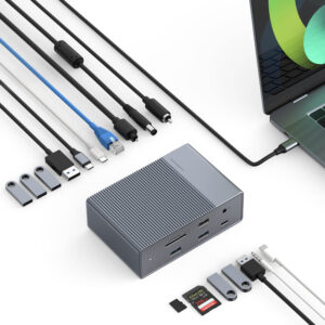 Cổng chuyển HyperDriver GEN2 16 IN 1 Thunderbolt 3 Docking Station Kiêm Bộ nguồn DC 180W For MB/Chorm/PC/Laptop – HD-G2TB3 - Ảnh 6
