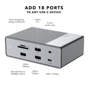 Cổng chuyển HyperDrive GEN2 18-IN-1 for Macbook/Laptop/iPad Pro PC&Devices – HD-G218 - Ảnh 12
