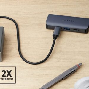 Cổng chuyển chuyên dụng Hyperdrive Next 4 Port Usb C-Hub Cho Laptop/Macbook (HD4001) - Ảnh 6