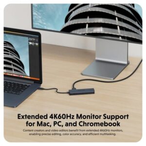Cổng chuyển chuyên dụng Hyperdrive Next 6 Port Usb C-Hub Cho Laptop/Macbook (HD4002) - Ảnh 7