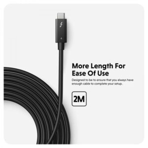 Cáp C To C HyperDrive Thunderbolt 4 (2m) 8K, 40Gbps, 100W (HDTB4AC2G) - Ảnh 2