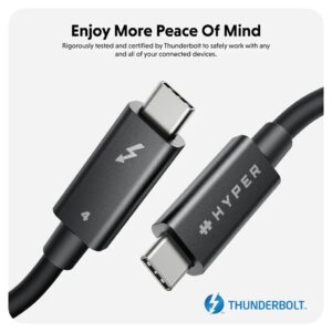 Cáp C To C HyperDrive Thunderbolt 4 (2m) 8K, 40Gbps, 100W (HDTB4AC2G) - Ảnh 3