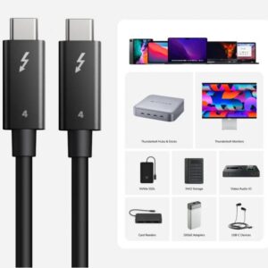 Cáp C To C HyperDrive Thunderbolt 4 (2m) 8K, 40Gbps, 100W (HDTB4AC2G) - Ảnh 6