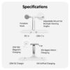 BỘ SẠC KHÔNG DÂY HYPERJUICE NEXT Qi2 MAGNETIC CHARGING STAND 4-IN-1 PORTABLE & TRAVEL ĐI KÈM ADAPTER SẠC 45W HJ3004WHGL hypervietnam (5)