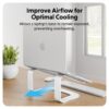 Giá Đỡ Công Thái Học HyperSpace Ergonomic Laptop Stand HS1110WHGL hypervietnam (5)