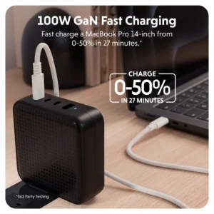 Sạc Đa Năng Hyperjuice 100W USB-C GaN Travel Charger 4 Ports HJ1002 - Ảnh 17