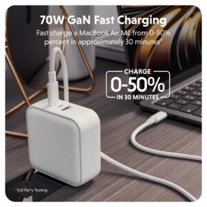 Sạc Đa Năng Hyperjuice 70W USB-C GaN Travel Charger 3 Ports HJ1003 - Ảnh 5