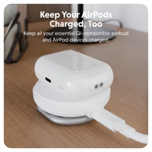 Bộ Sạc Không Dây HyperJuice Qi2 2 in 1 Magnetic Charging Stand - HJ3310WHGL - Ảnh 7