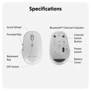 Chuột Không Dây HYPER HyperSpace Bluetooth Mouse - HS2100GL - Ảnh 7
