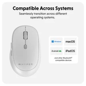 Chuột Không Dây HYPER HyperSpace Bluetooth Mouse - HS2100GL - Ảnh 4