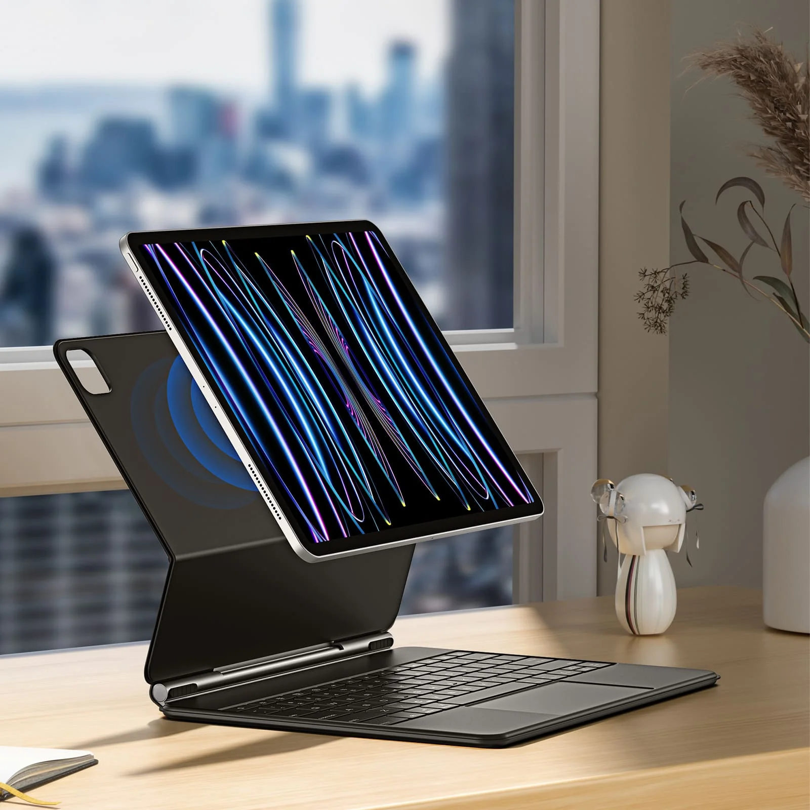 Bàn Phím Bluetooth Kiêm Bao Da iPad Dux Ducis Series MK - Ảnh 10