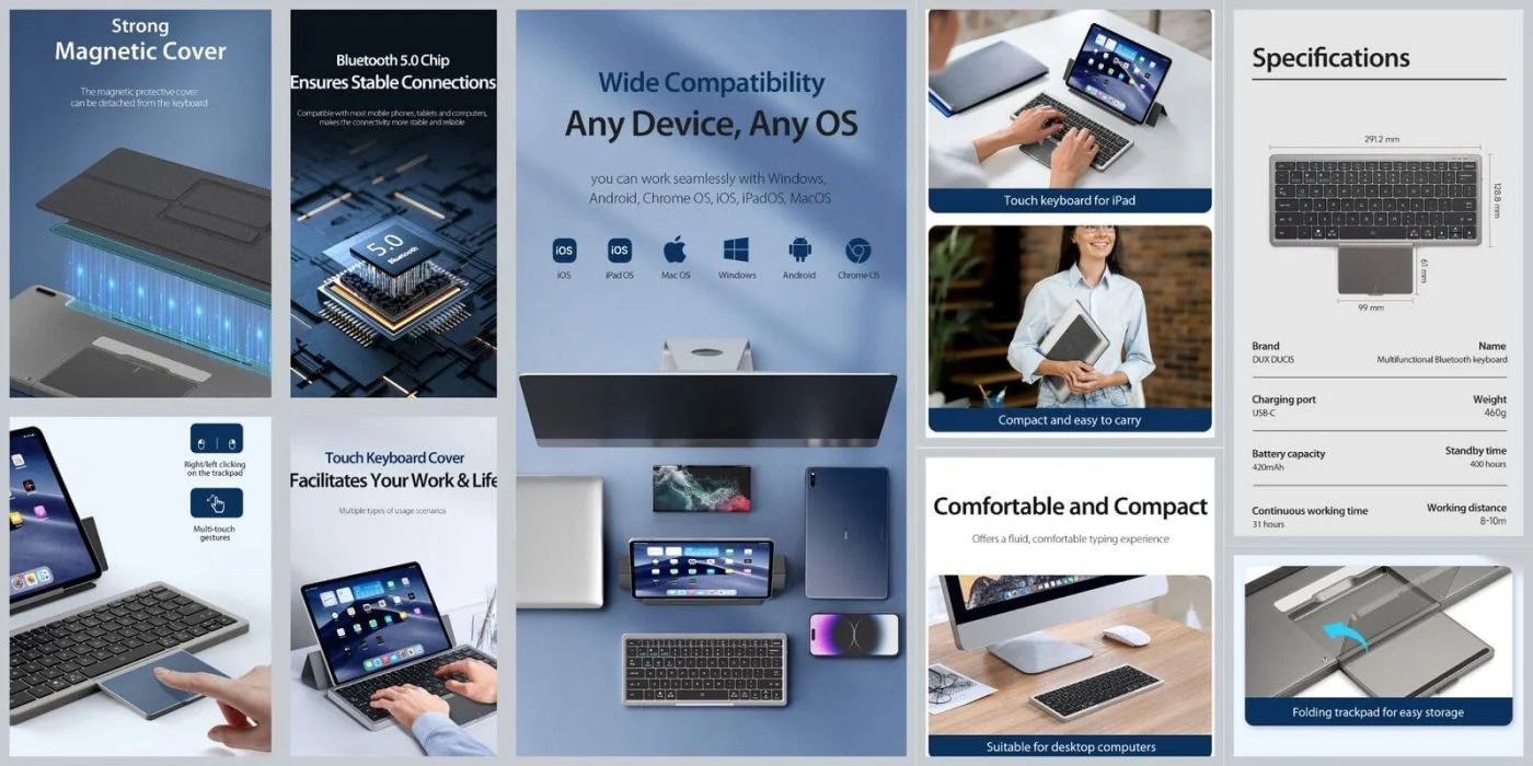 Bàn Phím Bluetooth Dux Ducis Series OK