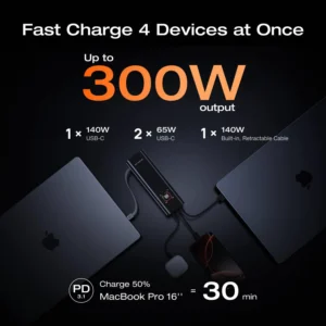Pin Dự Phòng EcoFlow RAPID Pro 27.650mAh, 300W, Cáp Built-In 140W