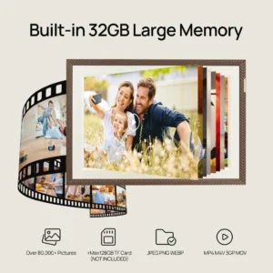 Khung ảnh kỹ thuật số ARZOPA D10 Brown WiFi 10.1" - Ảnh 4