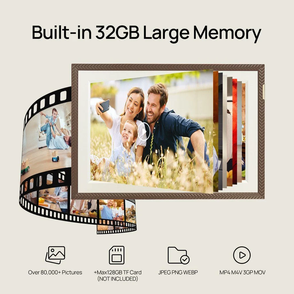 Khung ảnh kỹ thuật số ARZOPA D10 Brown WiFi 10.1" - Ảnh 4