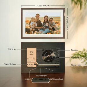 Khung ảnh kỹ thuật số ARZOPA D10 Brown WiFi 10.1" - Ảnh 10