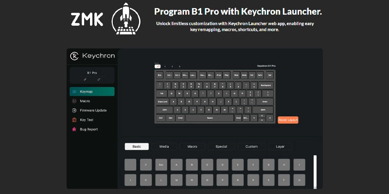 Bàn phím không dây Keychron B1 Pro Ultra-Slim