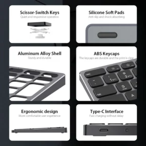 Bàn Phím Bluetooth Dux Ducis LK Mini Series Hợp Kim Nhôm - Ảnh 2