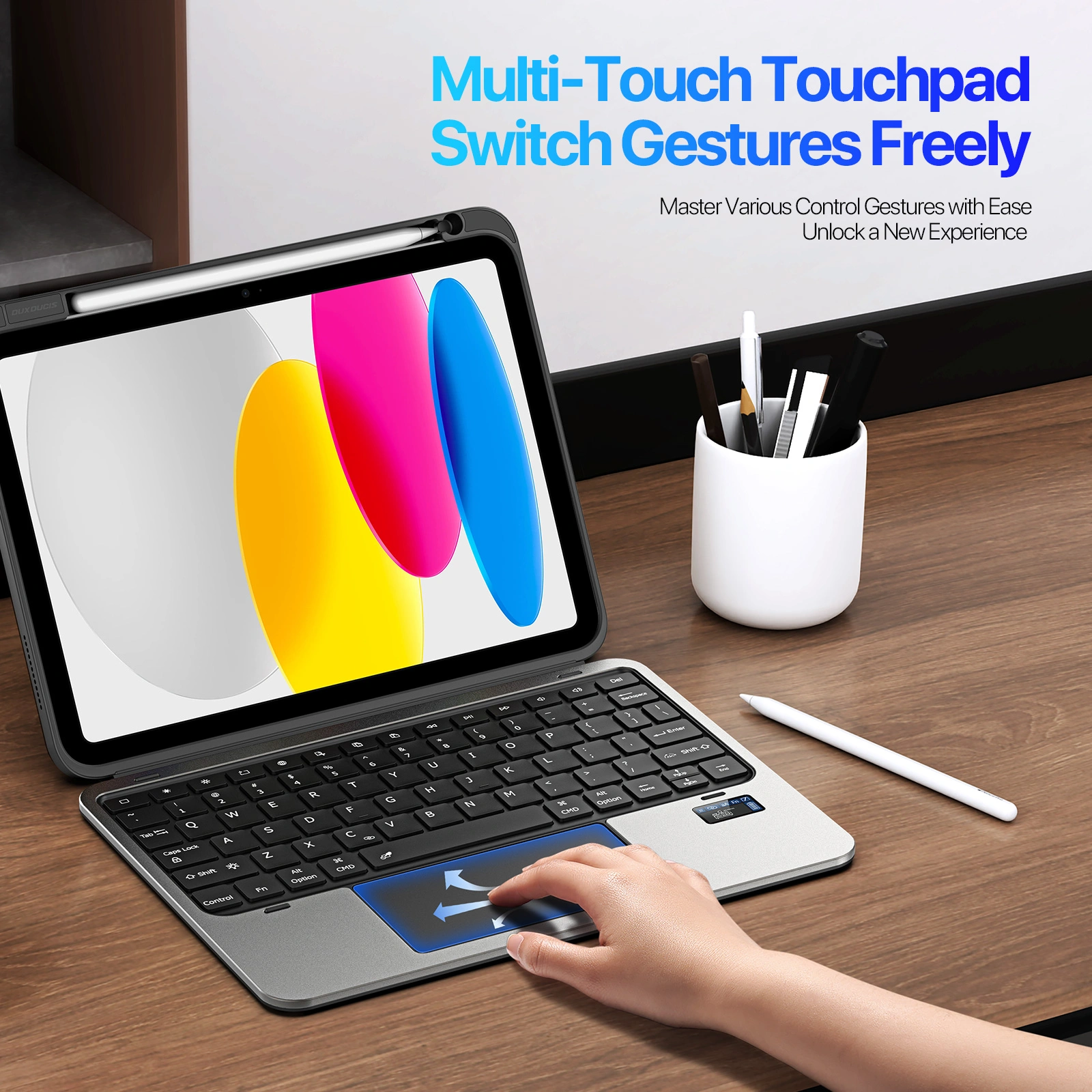 Bàn Phím Bluetooth Kiêm Ốp Lưng Cho iPad 11 (2025) Và iPad 10 (2022) Dux Ducis VK Series
