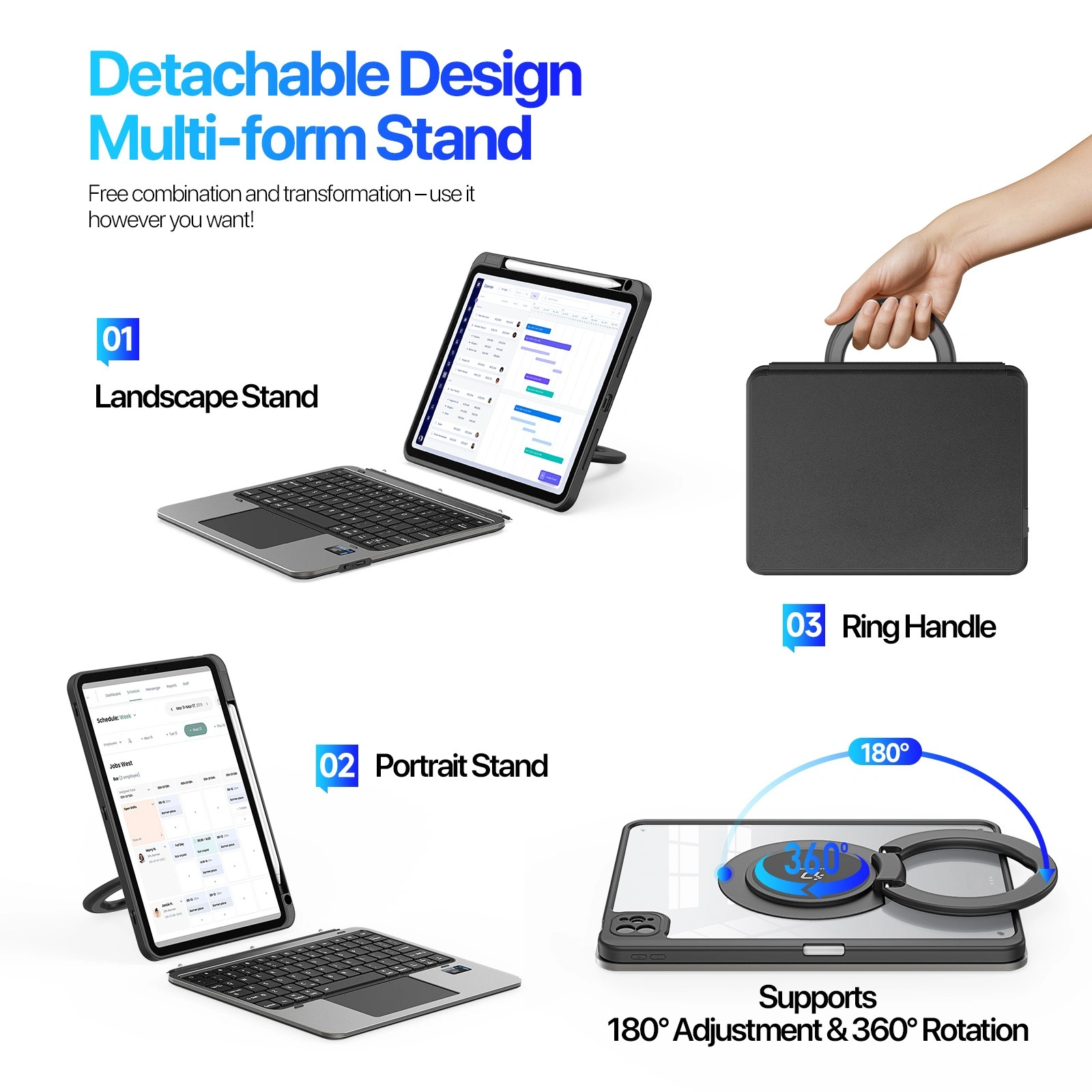 Bàn Phím Bluetooth Kiêm Ốp Lưng Dux Ducis VK Series Cho iPad Pro 11 inch (2024/2025)