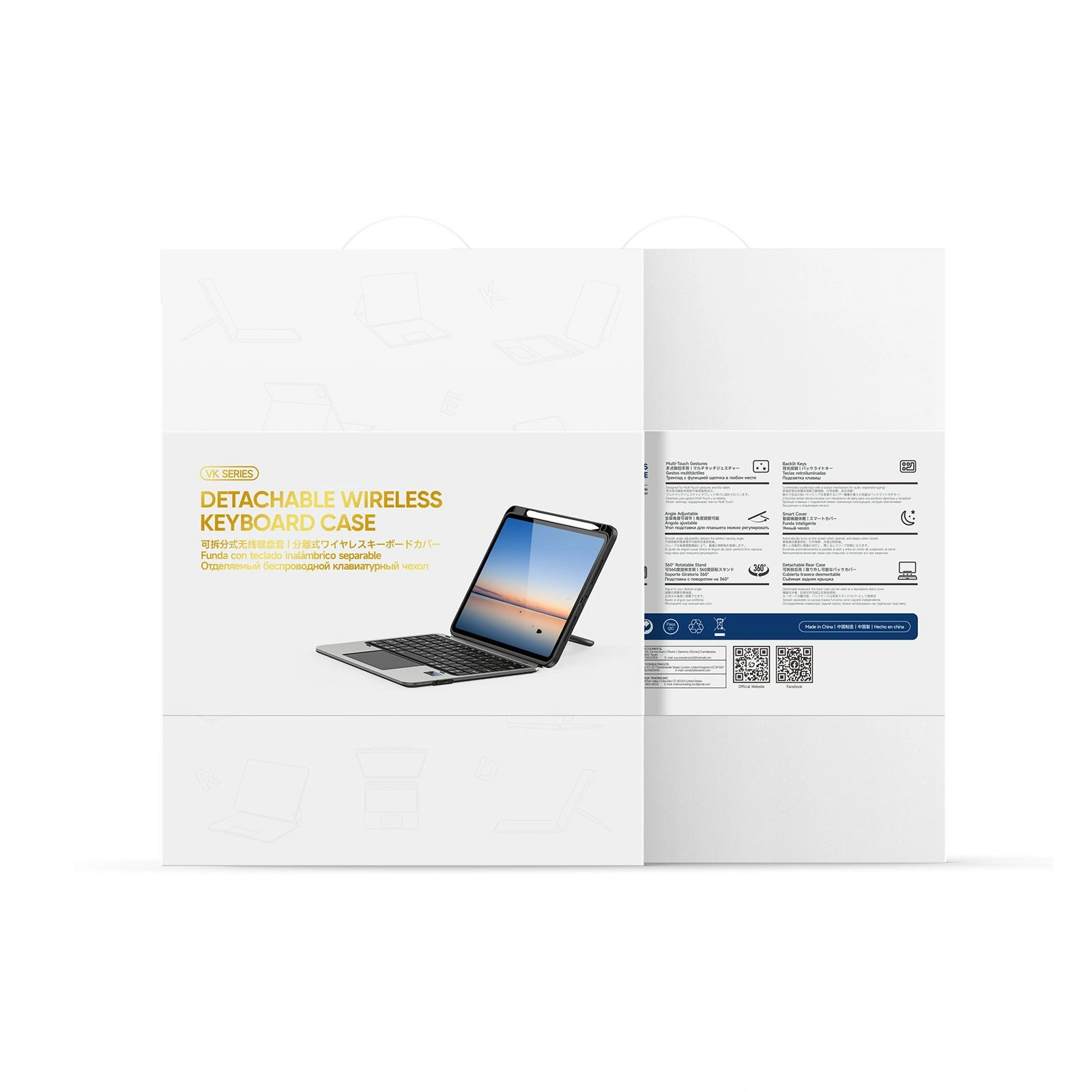Bàn Phím Bluetooth Kiêm Ốp Lưng Cho iPad 11 (2025) Và iPad 10 (2022) Dux Ducis VK Series