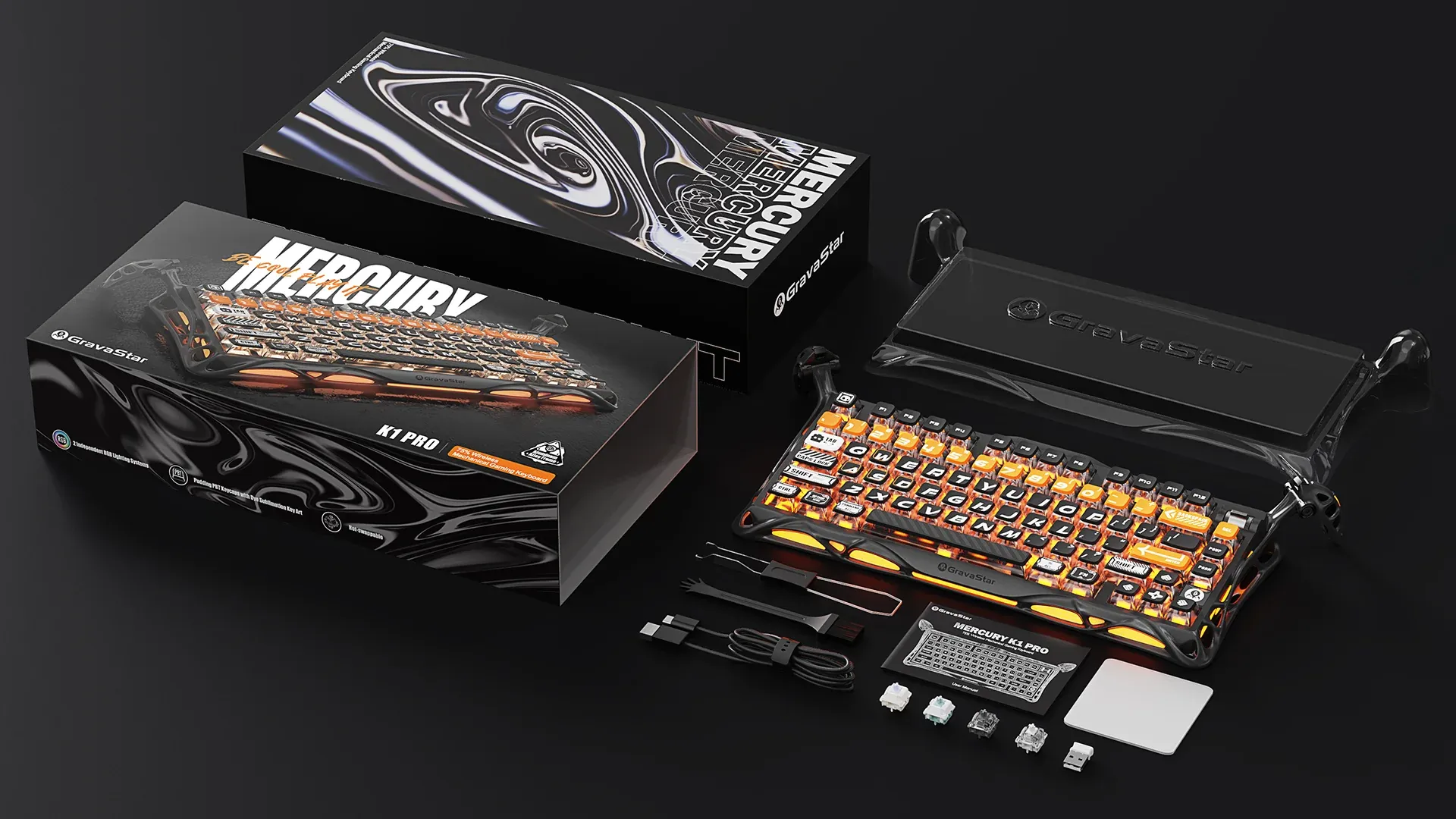 Bàn Phím Cơ Gaming GravaStar Mercury K1 Pro – CyberFlare