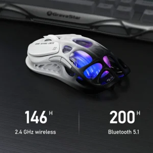 Chuột Gaming GravaStar Mercury M1 Pro Wireless – Gradient Black