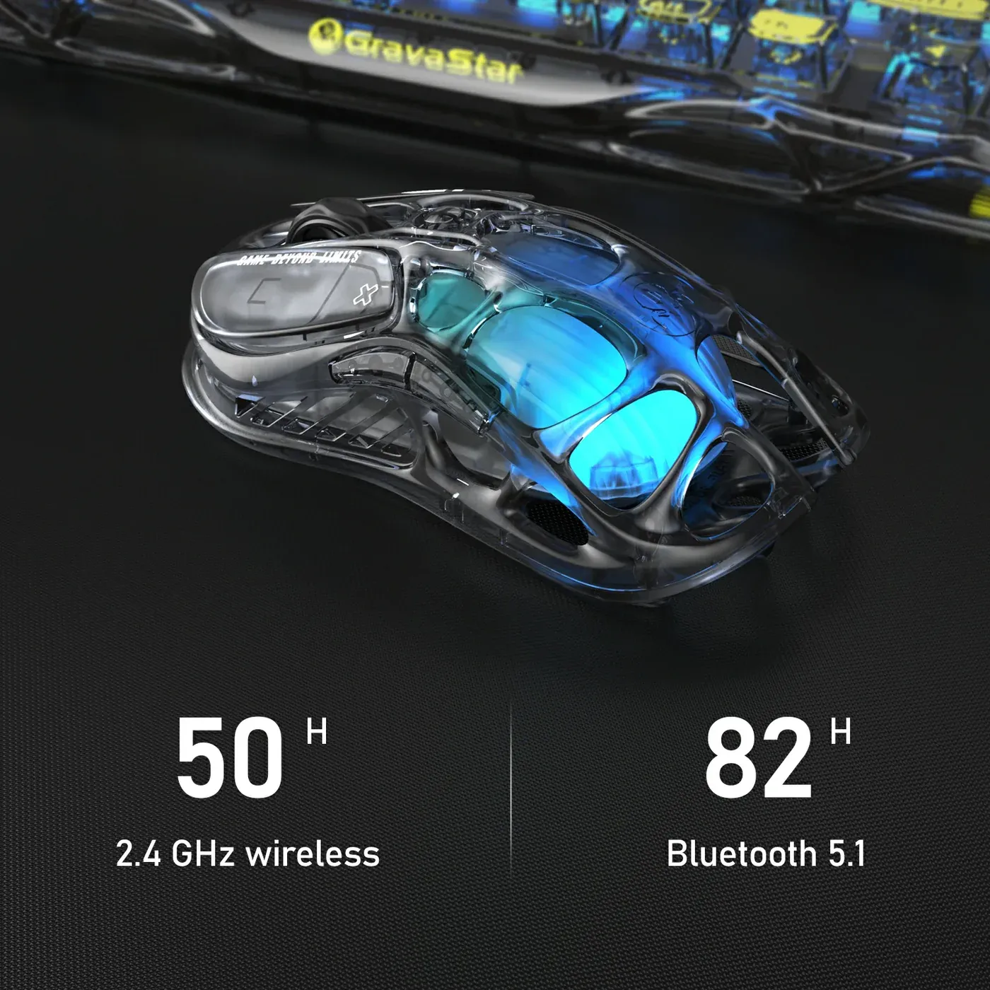 Chuột Gaming GravaStar Mercury M2 Wireless