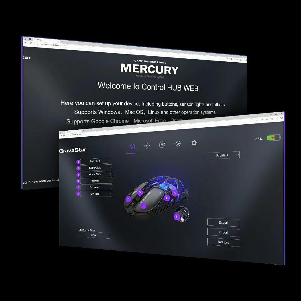 Chuột Gaming GravaStar Mercury X Pro 8KHz Wireless