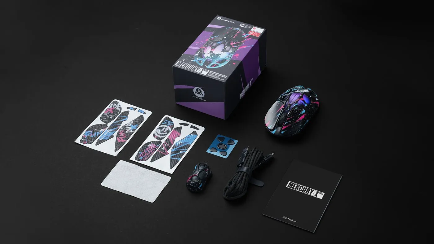 GravaStar Mercury X Pro 8KHz Gaming Mouse – Chuột PC Gaming Siêu Nhẹ Đỉnh Cao