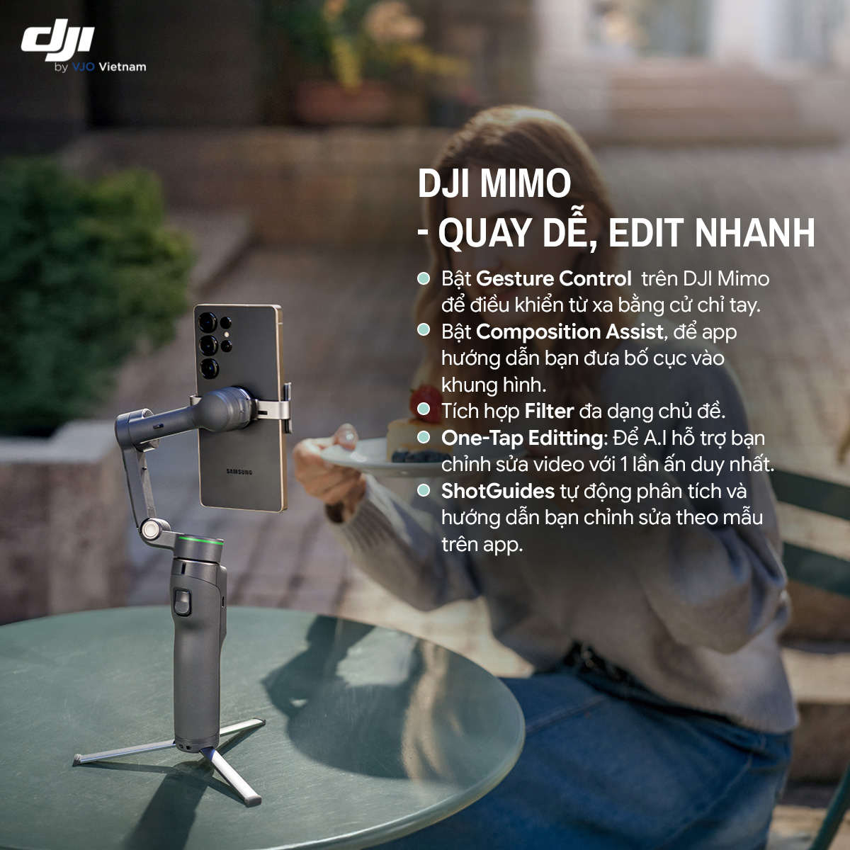 Gimbal DJI Osmo Mobile 8P - Hyper Việt Nam Phân Phối Chính Hãng