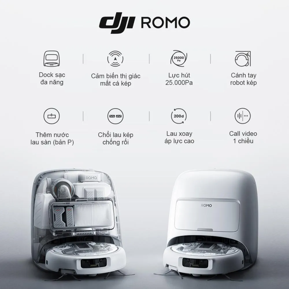 Robot Hút Bụi Lau Nhà DJI ROMO - Ảnh 13