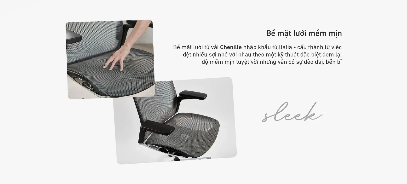 Ghế Công Thái Học HyperWork Sleek – Đỉnh Cao Thiết Kế & Bảo Vệ Cột Sống Toàn Diện