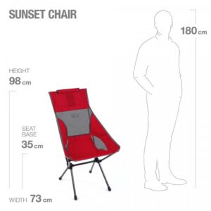 Ghế Dã Ngoại Cao Cấp Helinox Sunset Chair - Scarlet/Iron Block