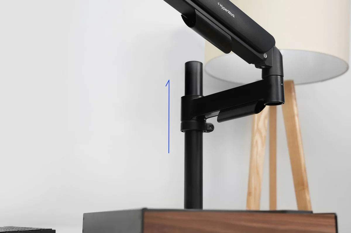 HyperWork P1 Single – Giá Đỡ Màn Hình Dạng Cột Trợ Lực HyperLift Cao Cấp