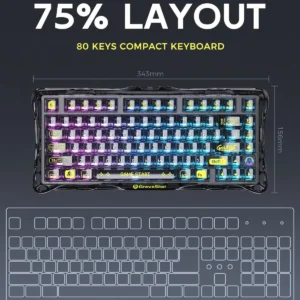 Bàn Phím Cơ Gaming GravaStar Mercury K1