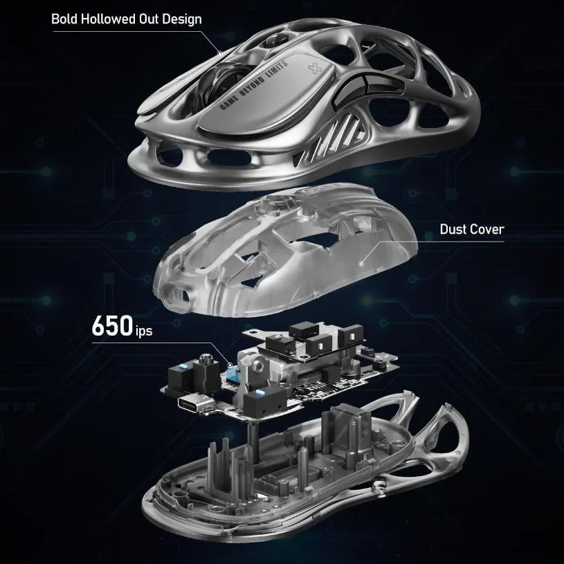 Chuột Gaming GravaStar Mercury M2 Wireless
