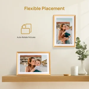 Khung ảnh kỹ thuật số ARZOPA D10 Champagne Gold WiFi 10.1" | Màn hình cảm ứng IPS HD 1280x800 | Bộ nhớ 32GB, Tự động xoay, Gửi ảnh qua App/Email - Ảnh 2