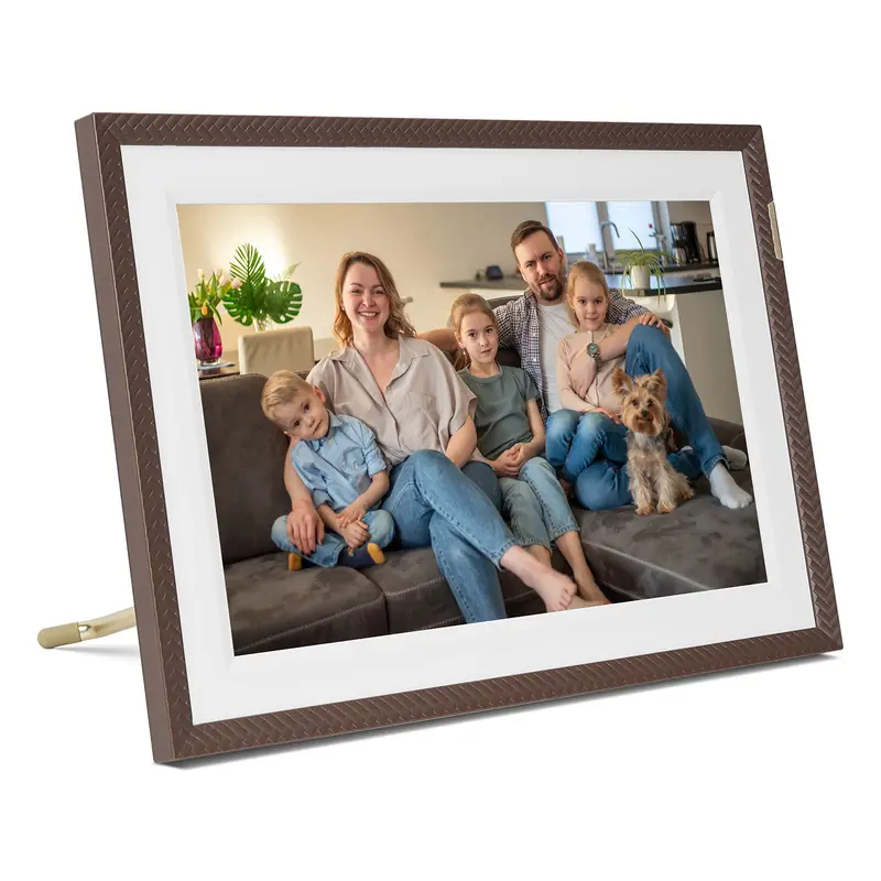 Khung ảnh kỹ thuật số ARZOPA D10 Brown WiFi 10.1" - Màn hình cảm ứng IPS HD 32GB Đỉnh Cao