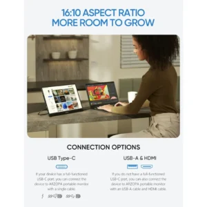 Màn hình di động ARZOPA Z1RC 16" 60Hz 2.5K IPS HDR 500nits 8bit QHD - Ảnh 3