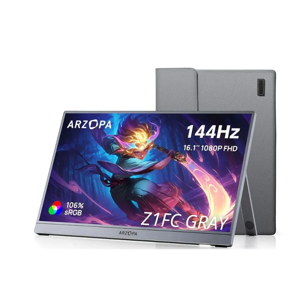 Màn Hình Di Động Gaming ARZOPA Z1FC Gray 16.1 inch 144Hz 1080P FHD