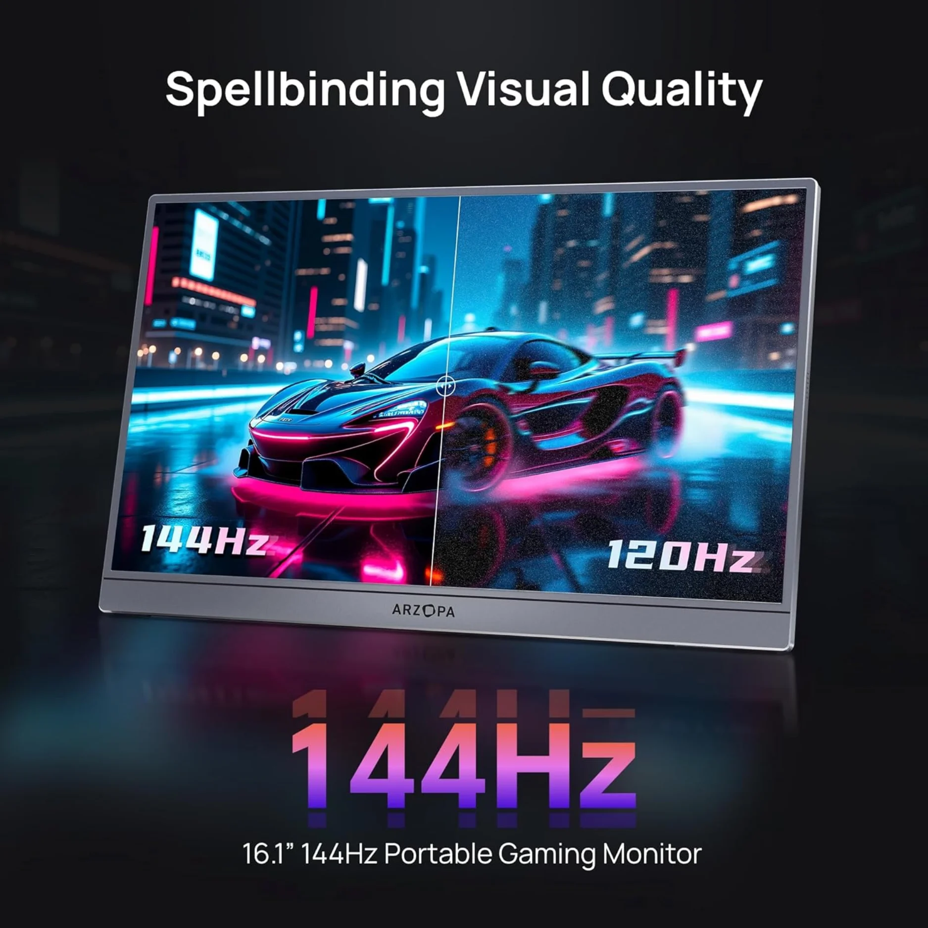 Màn Hình Di Động Gaming ARZOPA Z1FC Gray 16.1 inch 144Hz 1080P FHD