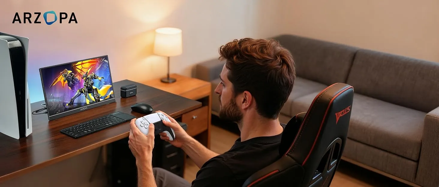 Màn Hình Di Động Gaming ARZOPA Z1FC Gray 16.1 inch 144Hz 1080P FHD
