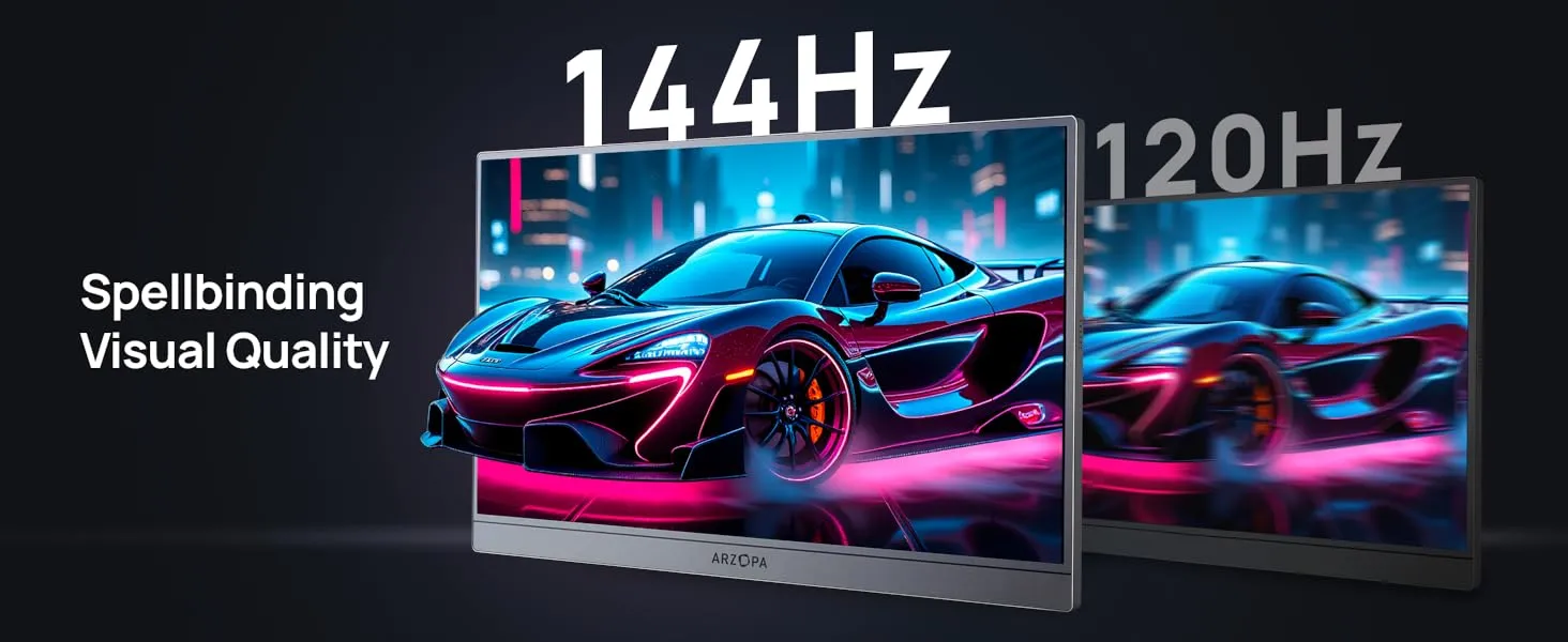 Màn Hình Di Động Gaming ARZOPA Z1FC Gray 16.1 inch 144Hz 1080P FHD