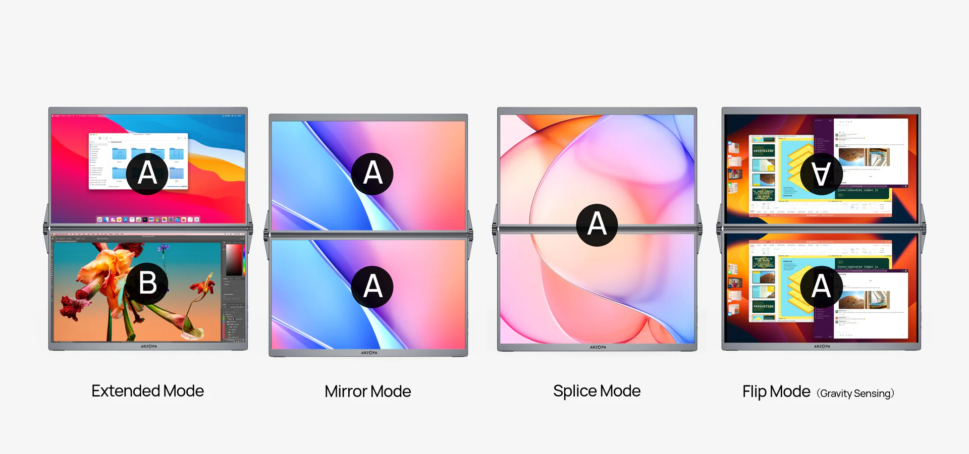 Màn Hình Di Động Kép Gập Gọn ARZOPA E1 – 15.6" x 2 FHD IPS, 100% sRGB