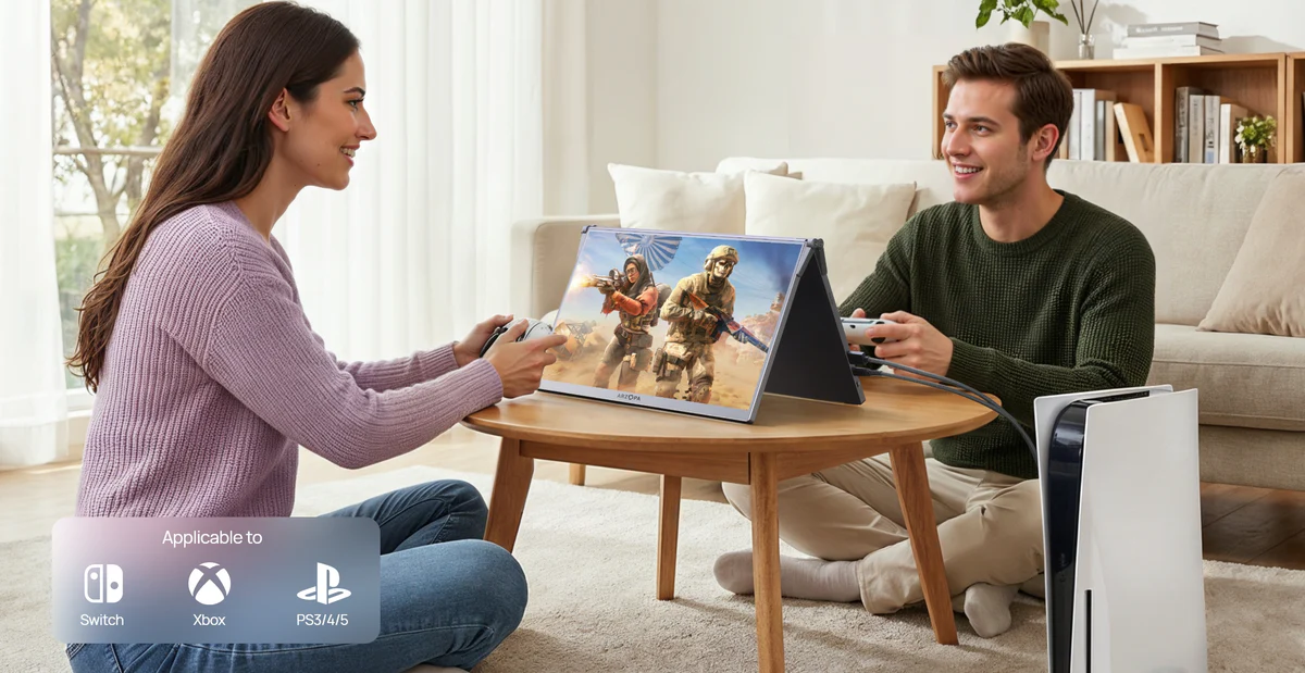 Màn Hình Di Động Kép Gập Gọn ARZOPA E1 – 15.6" x 2 FHD IPS, 100% sRGB