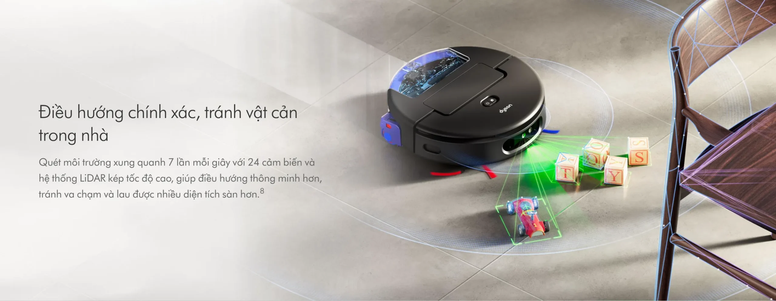 Robot Hút Bụi Lau Nhà Thông Minh Dyson Spot+Scrub Ai