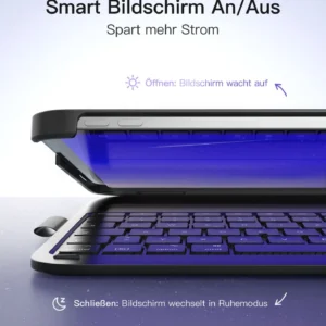 Bàn Phím Bluetooth Kiêm Bao Da iPad 11/10 Air/Pro 11-inch inateck AirTap - BK2007
